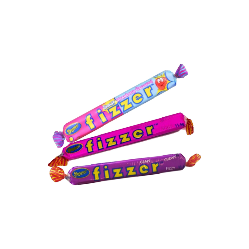 Beacon Fizzers Assorted Flavours Chewy Candy Bars, Pack of 48