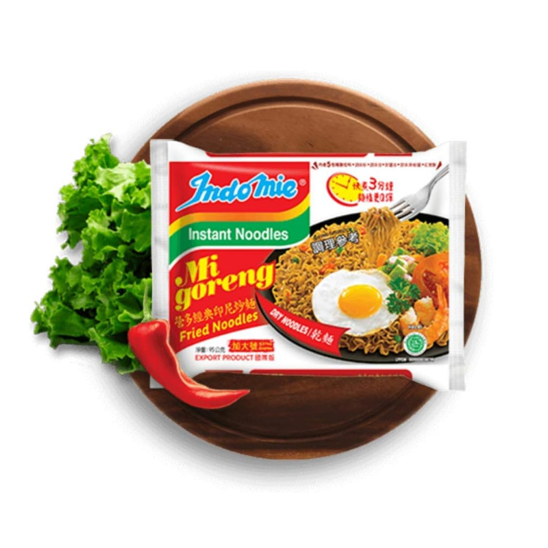 Indomie Mi Goreng Instant Stir Fry Noodles, Halal Certified, Original Flavor, 30 Count