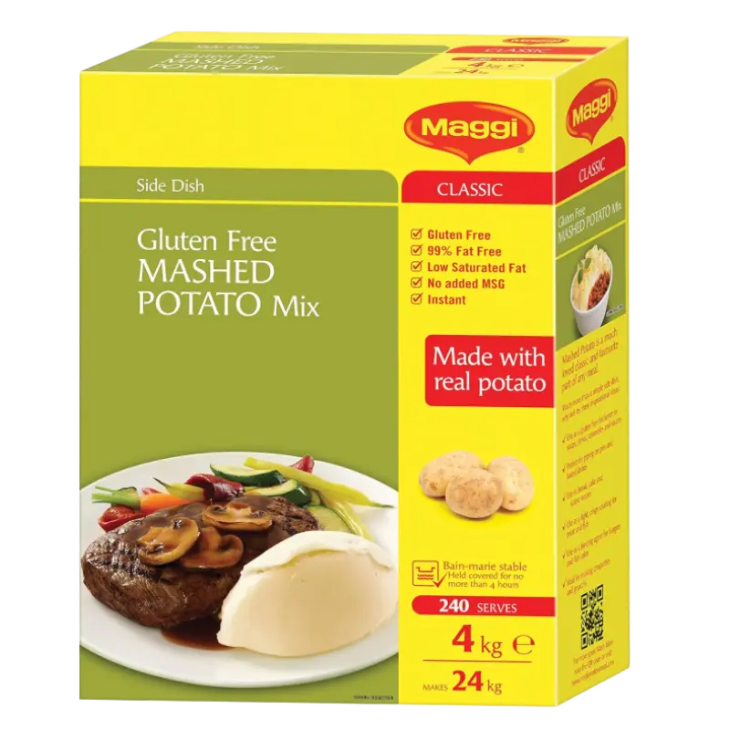 Maggi Classic Gluten Free Mashed Potato Instant Mix, 4kg (Makes 24kg, 240 Serves)