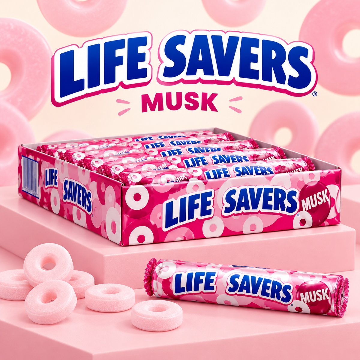 Life Savers Musk Roll 34 g (Pack of 48)