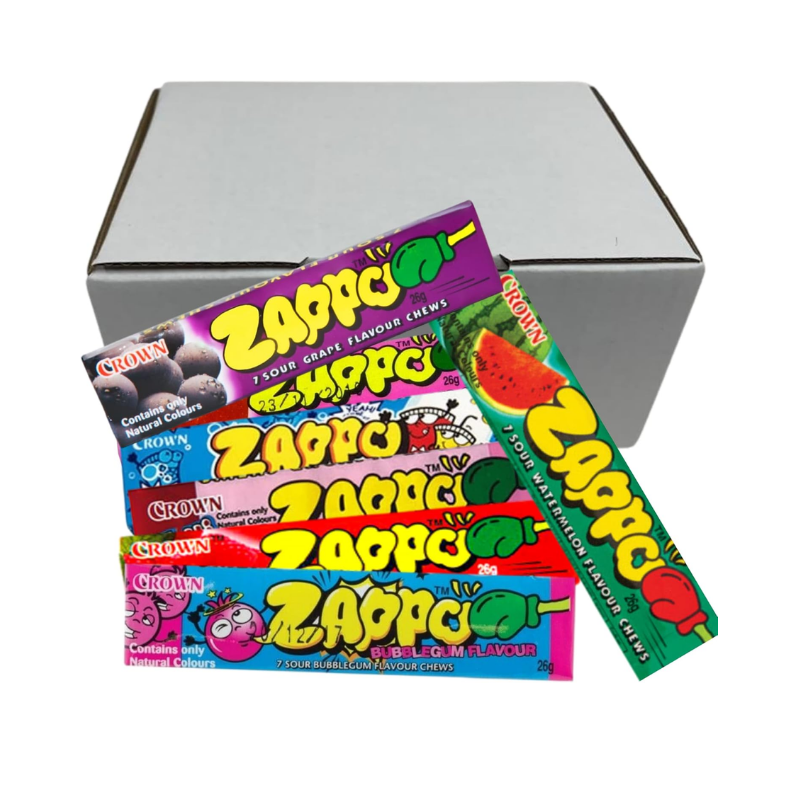 Zappo Chews Variety Pack – 21 Assorted Flavours – 26g Each