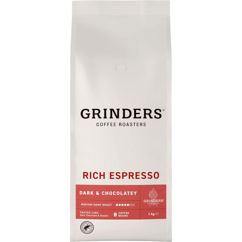 Grinders Rich Espresso Coffee Beans – Full-Bodied & Smooth – 1kg