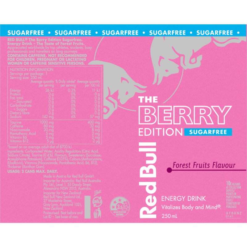 Red Bull Energy Drink Berry SF Edition 250ml x 12