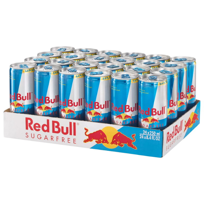 Red bull sugarfree can energy drink 250ml x 24