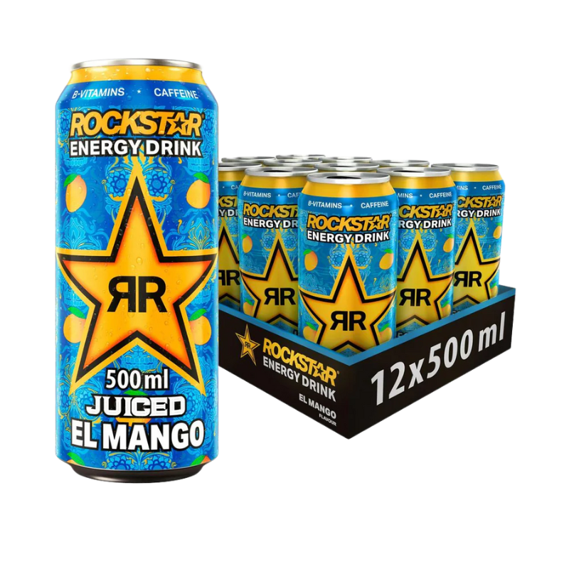 Rockstar Energy Drink El Mango 500ml X 12
