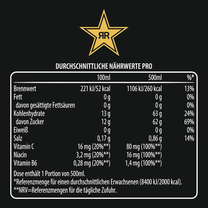 Rockstar Energy Drink Original 500ml X 12