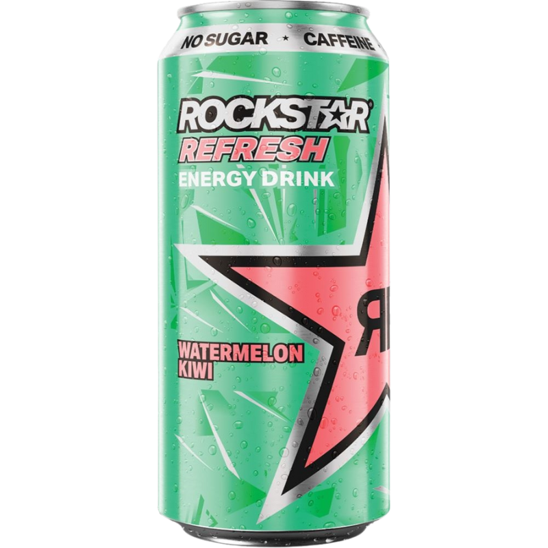 Rockstar Refresh Energy Drink Watermelon Kiwi 500ml X 12