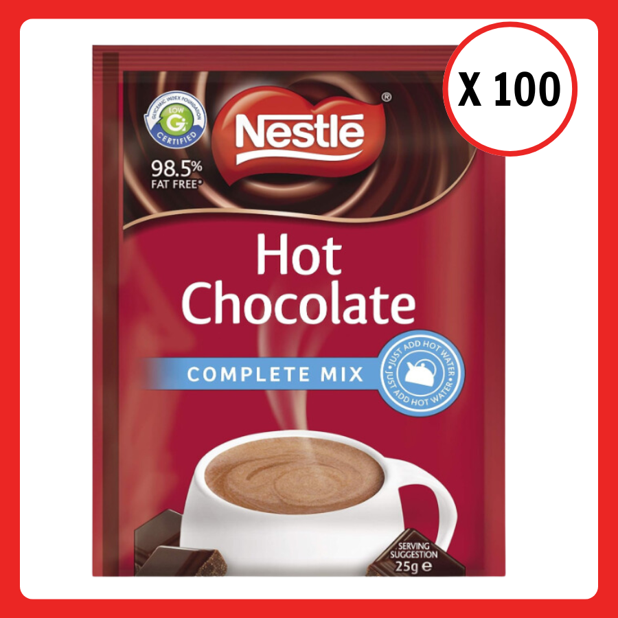 Nestle Complete Mix Hot Chocolate 25 g (Pack of 100)