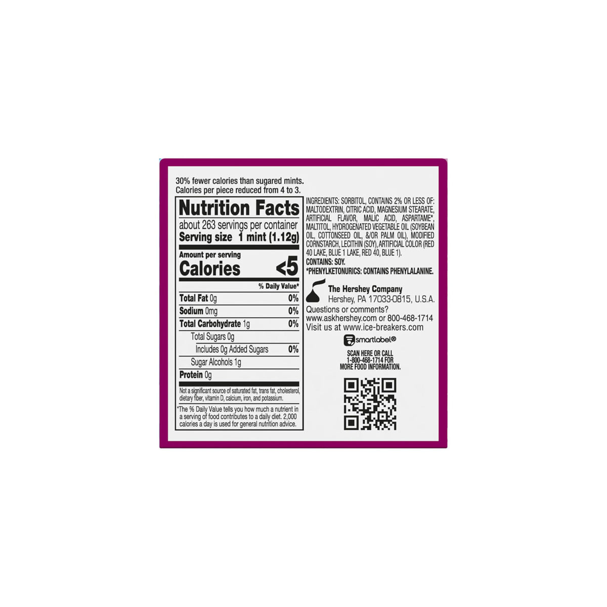 ICE BREAKERS Duo Sugar Free Mints, Strawberry, 1.3 Ounce, Pack of 8
