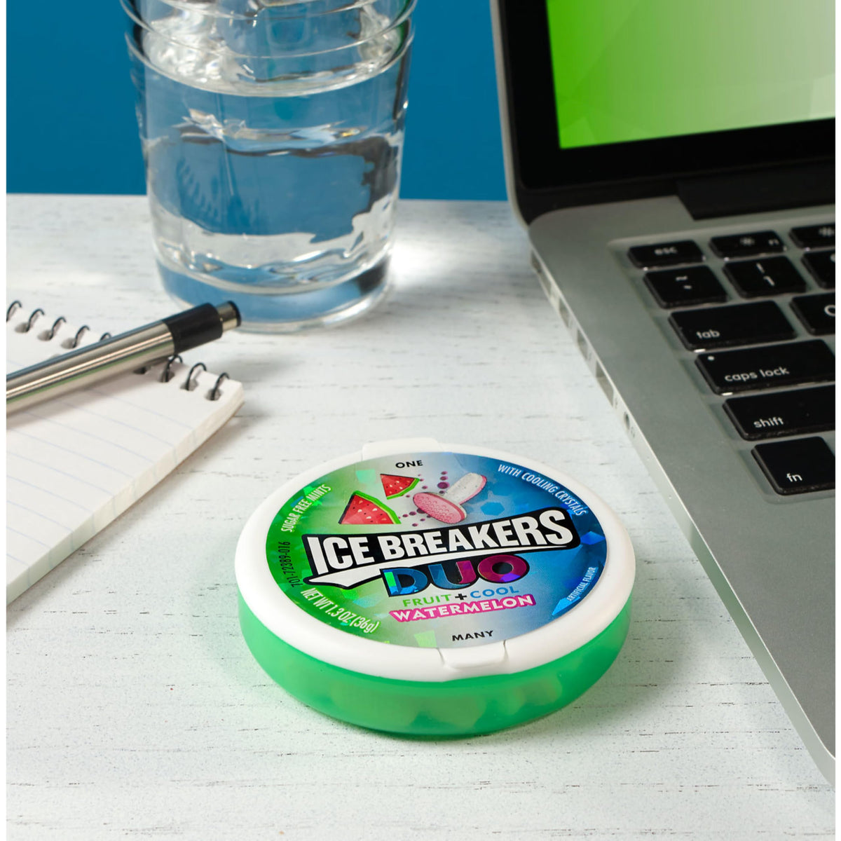 ICE BREAKERS Duo Sugar Free Mints, Strawberry, 1.3 Ounce, Pack of 8