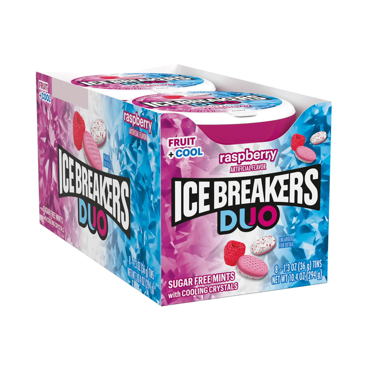 ICE BREAKERS Duo Sugar Free Mints, Strawberry, 1.3 Ounce, Pack of 8
