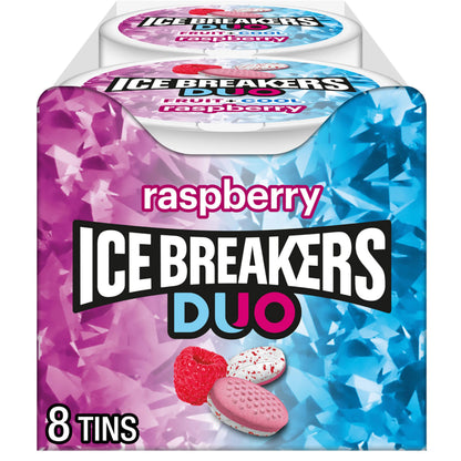ICE BREAKERS Duo Sugar Free Mints, Strawberry, 1.3 Ounce, Pack of 8