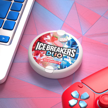 ICE BREAKERS Duo Sugar Free Mints, Strawberry, 1.3 Ounce, Pack of 8
