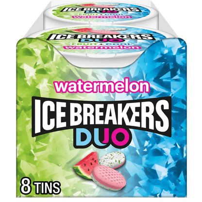 ICE BREAKERS Duo Sugar Free Mints, Strawberry, 1.3 Ounce, Pack of 8