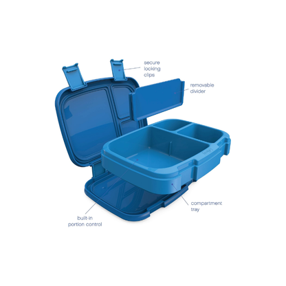 Bentgo Lunch Boxes Adult/Kids Container Storage, One Size, Blue - Fresh