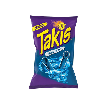 Blue Heat Takis Chilli Pepper Chips 93.2g - 2 Packs - American Snack - Bulk Value Pack