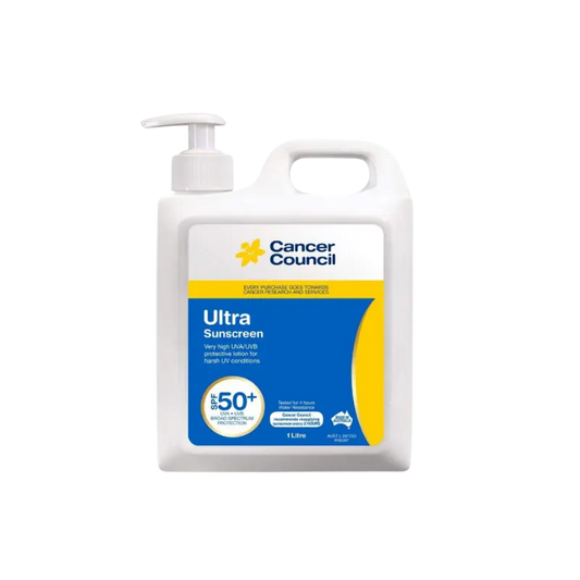 Cancer Council Ultra SPF 50+ Sunscreen Pump Bottle, 1 L