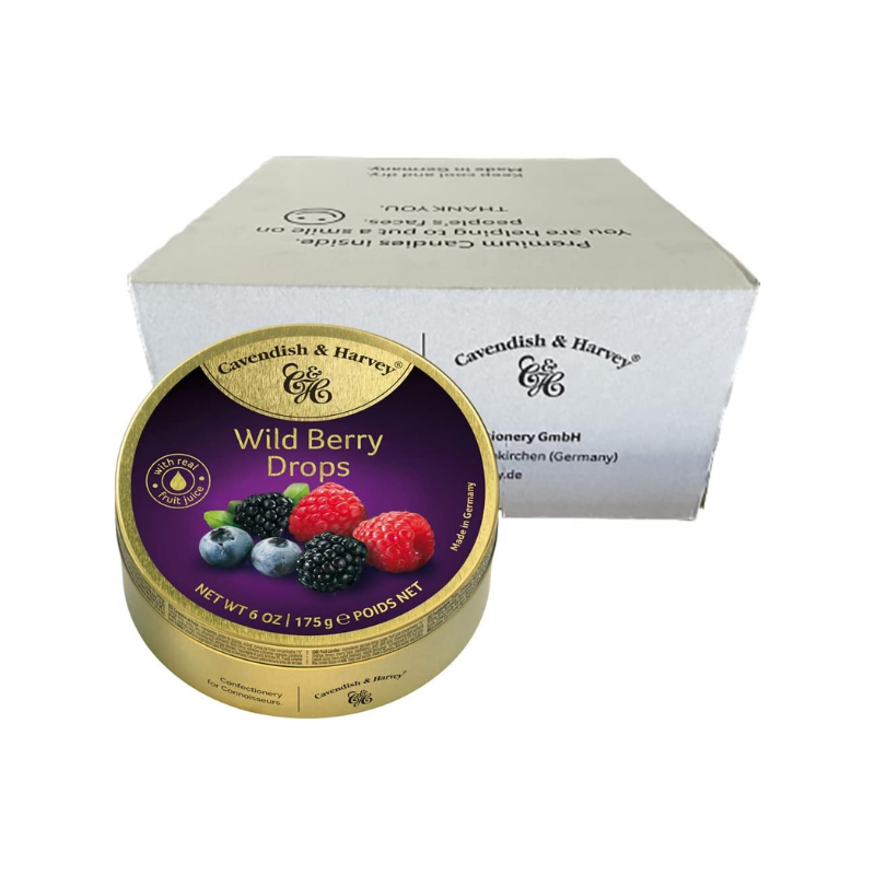 Cavendish & Harvey Wild Berry Drops, 10 x 175 Grams