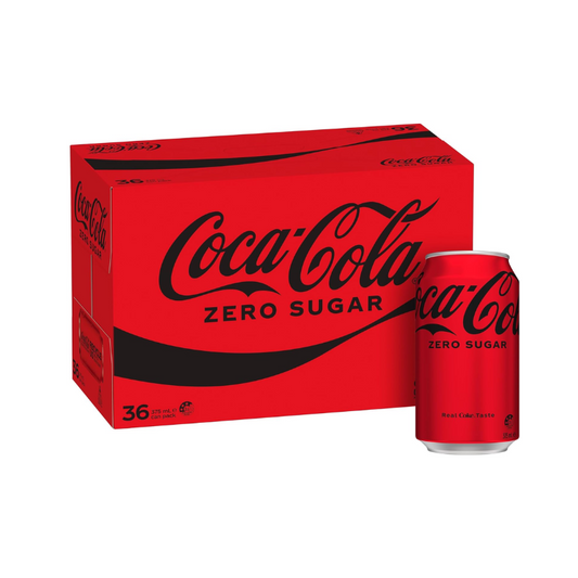 Coca-Cola Zero Sugar Soft Drink Multipack Cans 36 x 375mL