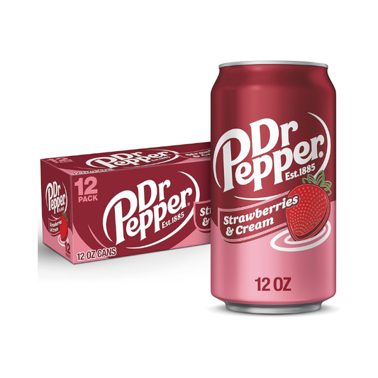 Dr Pepper Strawberries & Cream 12 Cans X 355mL