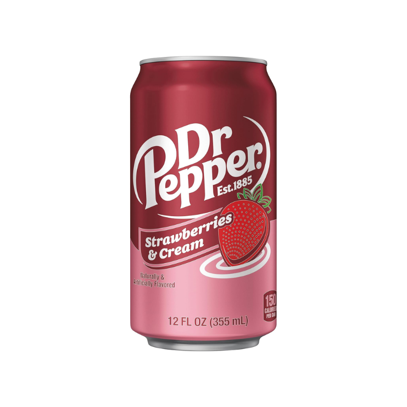 Dr Pepper Strawberries & Cream 12 Cans X 355mL