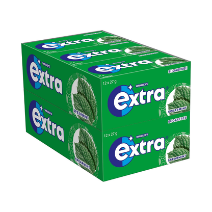 Extra Spearmint, Sugar-Free Chewing Gum, 24 Packets With 14 Pieces