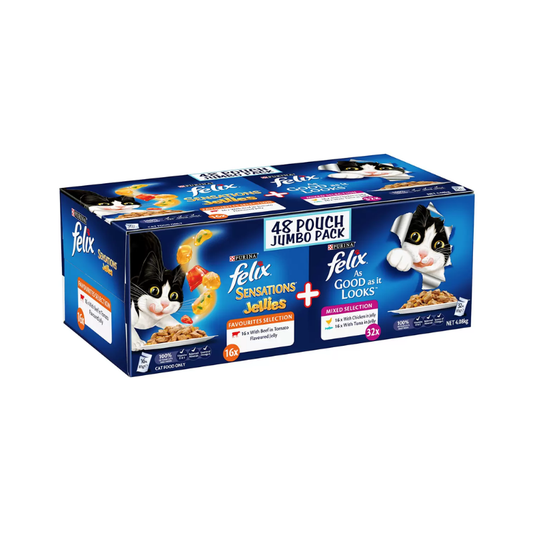 Felix Jumbo Mixed Cat Food 48 x 85g