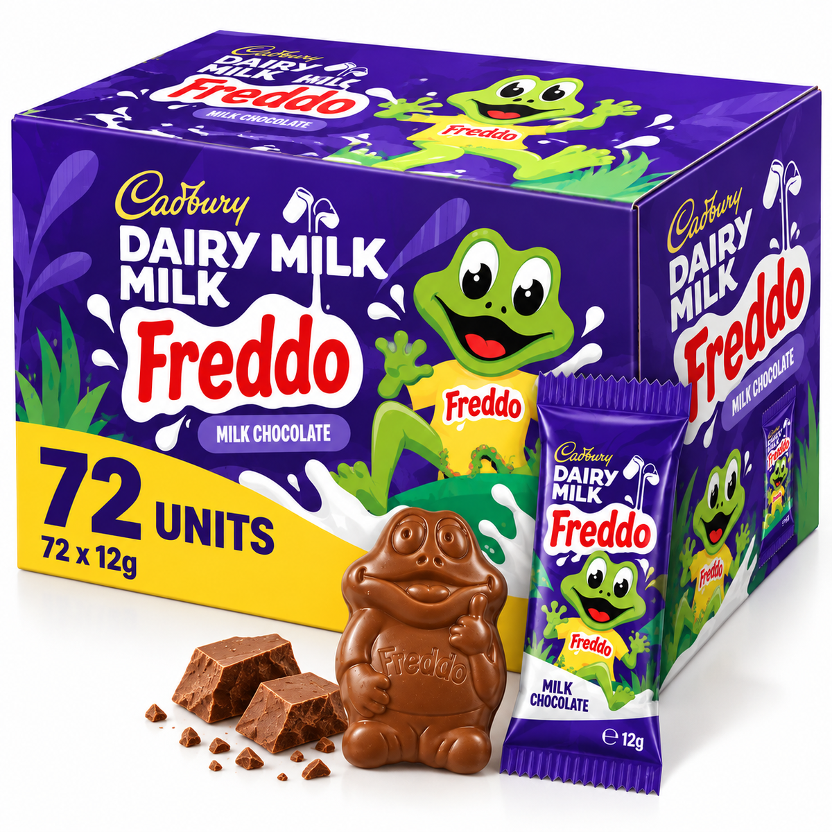 Cadbury Freddo Frog Dairy Milk Chocolate 12G X 72 Pack Bulk Box