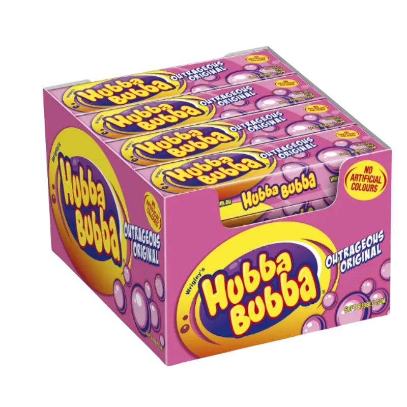 Hubba Bubba Original Soft Bubble Gum – 20 x 5-Piece Packs