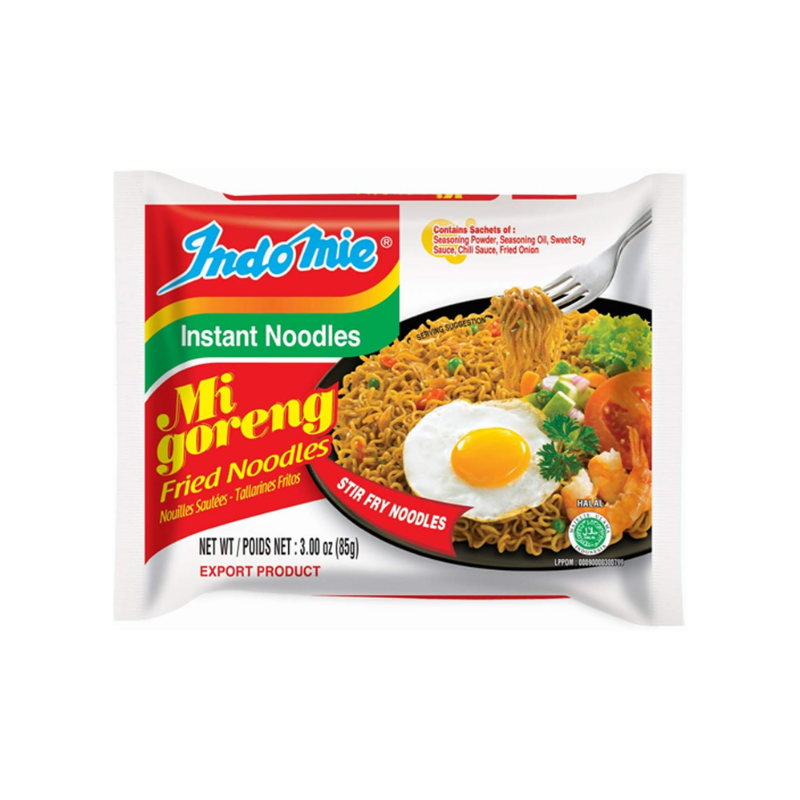 Indomie Mi Goreng Instant Stir Fry Noodles, Halal Certified, Original Flavor, 30 Count