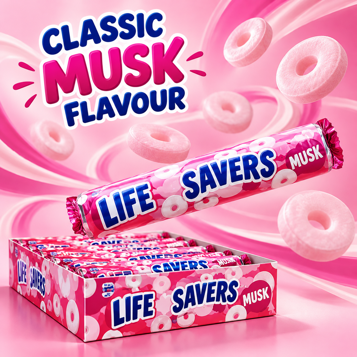 Life Savers Musk Roll 34 g (Pack of 48)