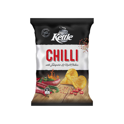 Kettle Chilli Potato Chips, 18 x 45g