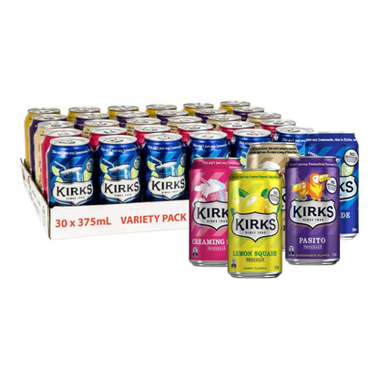 Kirks Variety Soft Drink Multipack Cans 30 x 375mL