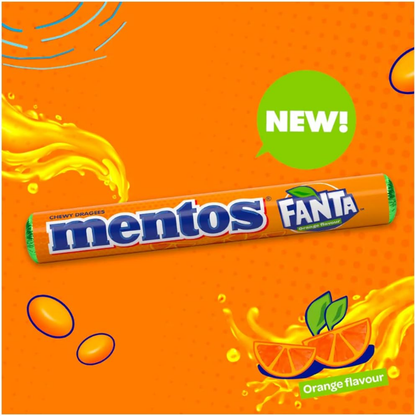 MENTOS Fanta Candy Roll, 40 Rolls, 40 x 37.5g