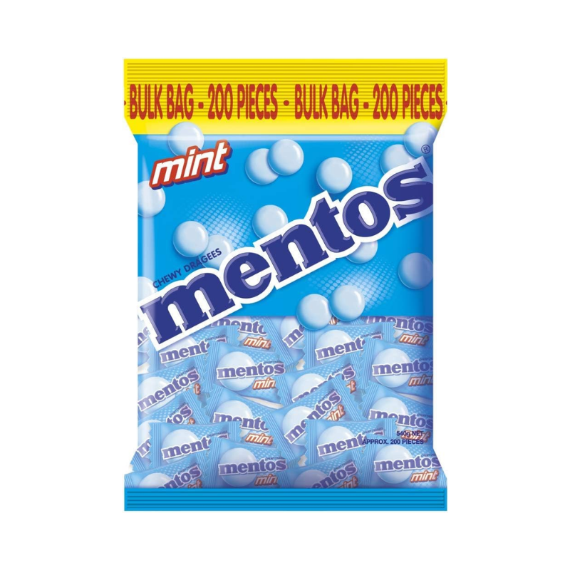 Mentos Mint Candy Pillowpack, Minty Freshness and Enjoyable Chew, 540g