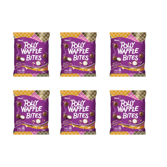 Menz Polly Waffle Bites, 125g x 6 Bags