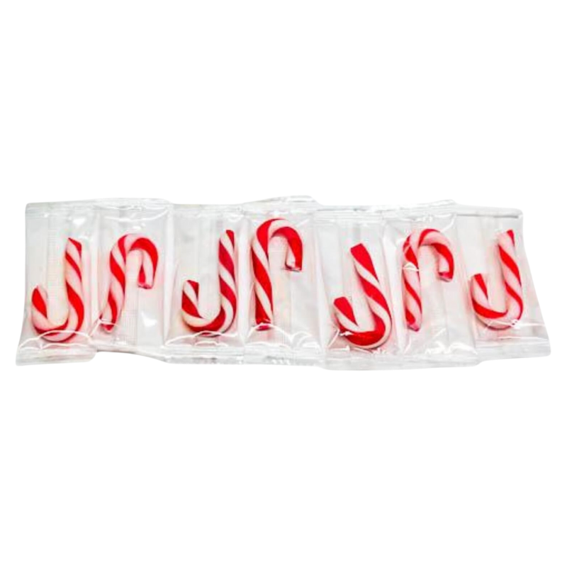 Mini Candy Canes 4g Peppermint Flavoured - 200 Pieces