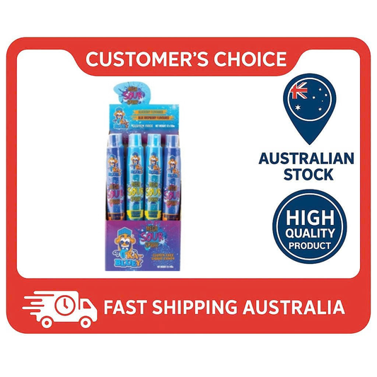 AIT Ka-Bluey Mega Spray Candy - Bulk Box (12 x 110ml) - Sour Blue Raspberry Liquid