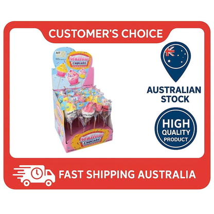 AIT Marshmallow Cupcake - Bulk Box (16 x 35g) - Soft Sponge Cake Treat