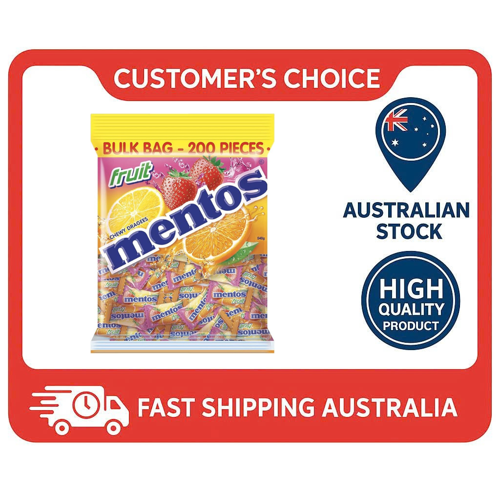 Mentos Fruit Chewy Candy - Individually Wrapped Pillowpack