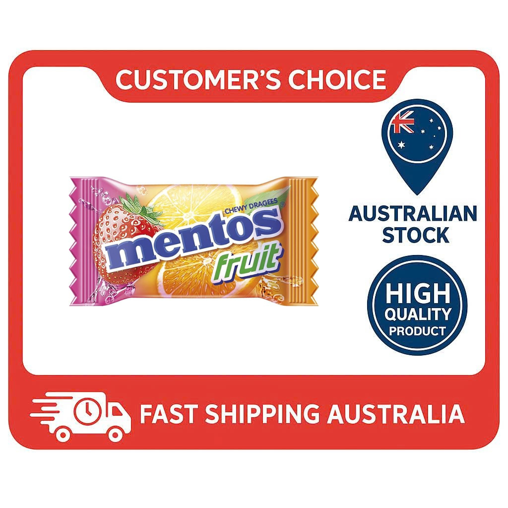 Mentos Fruit Chewy Candy - Individually Wrapped Pillowpack