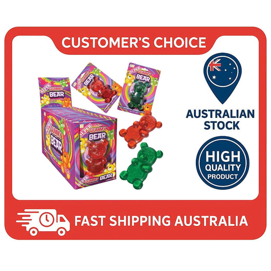 AIT Giant Gummy Bear 150g x 12 Units – Jumbo Fruity Bear-Shaped Gummy Candy