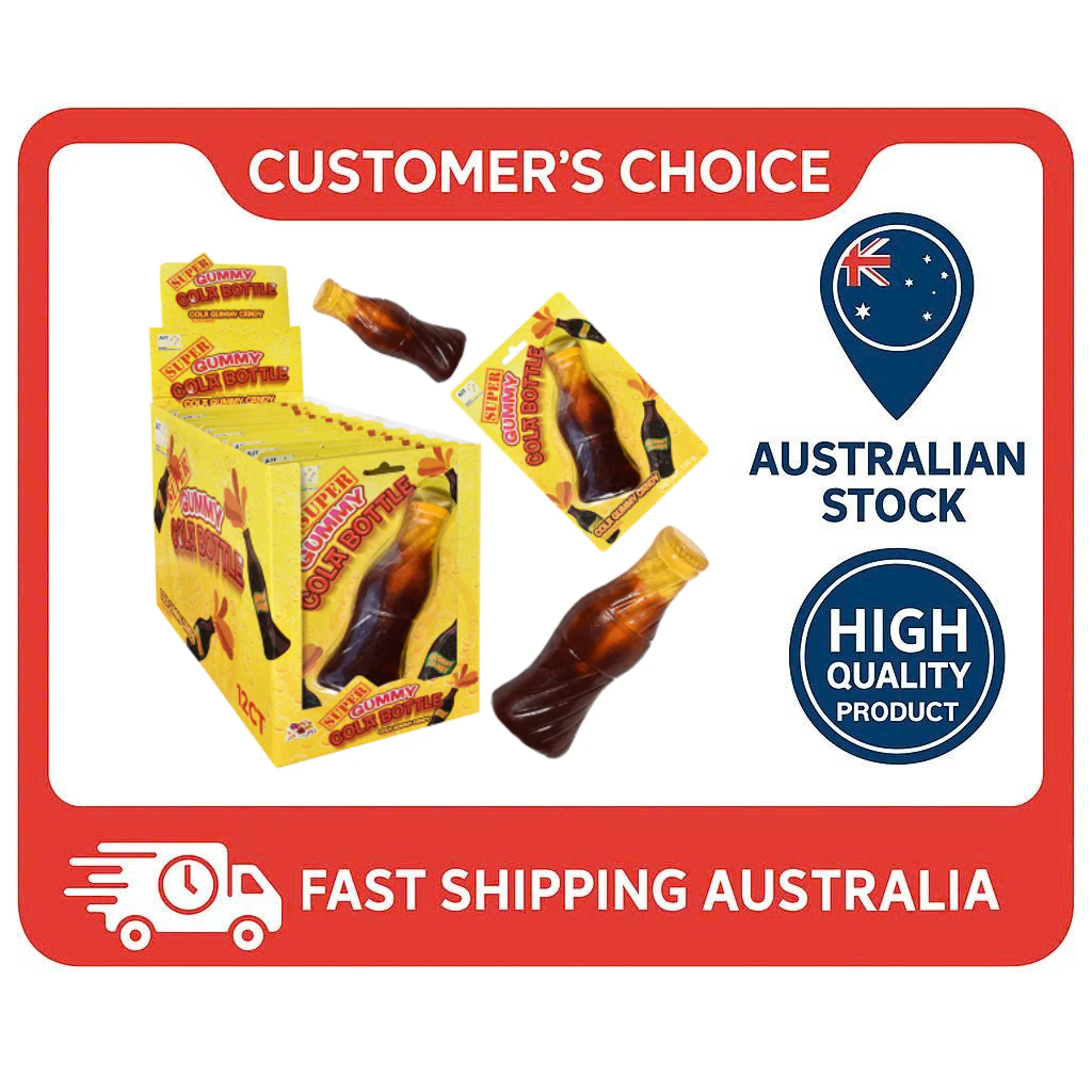 AIT Super Gummy Cola Bottle - Bulk Box (12 x 150g) - Giant Gummy Candy