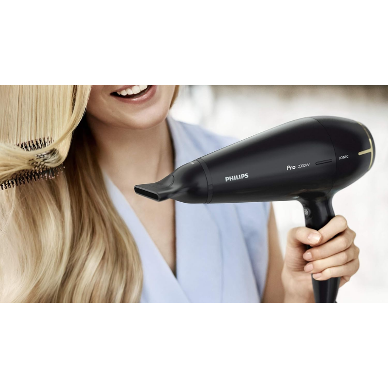 Philips Prestige Pro Hair Dryer with Style & Protect Nozzle, Black, HPS920/00