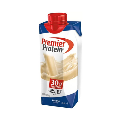 Premier Protein Vanilla Shake, Muscle Recovery, Low Fat, 1g of Sugar, 30g of Protein, 12 x 325ml