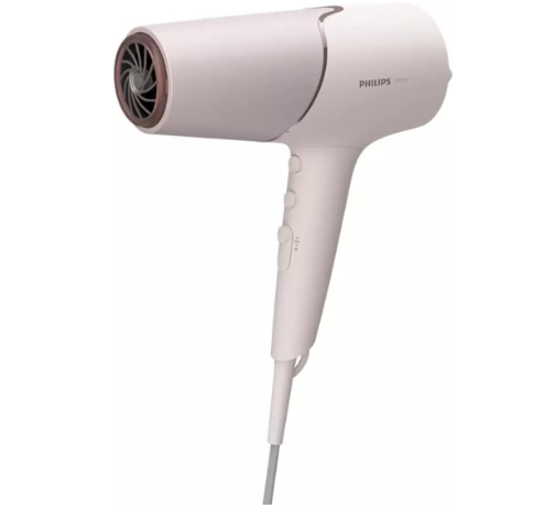 PHILIPS 5000 Series Hair Dryer BHD530/00, ThermoShield, 2300W, 6 Settings, Foldable Handle, Pearl Peach