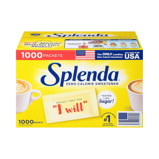 Splenda No Calorie Sweetener Value Pack, 1000 Individual Packets, 2.2 lbs,1000 Count (Pack of 1)