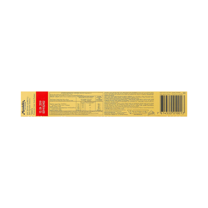 Toblerone Swiss Milk Chocolate Bar, 20 x 100 Grams