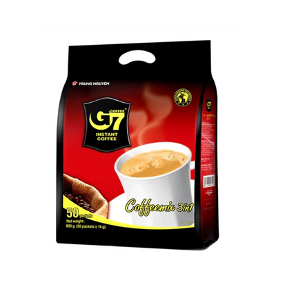 Trung Nguyen G7 3-in-1 Instant Premium Vietnamese Coffee, Coffeemix 50 Sachets x 16g (800kg)