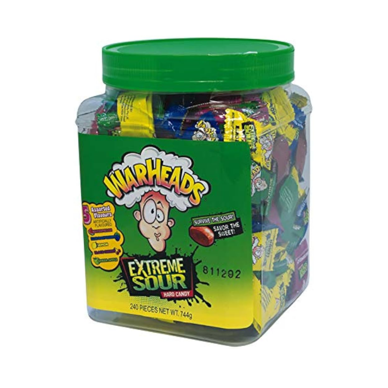 Warheads A Extreme Sour Hard Candy Tub, 744 G